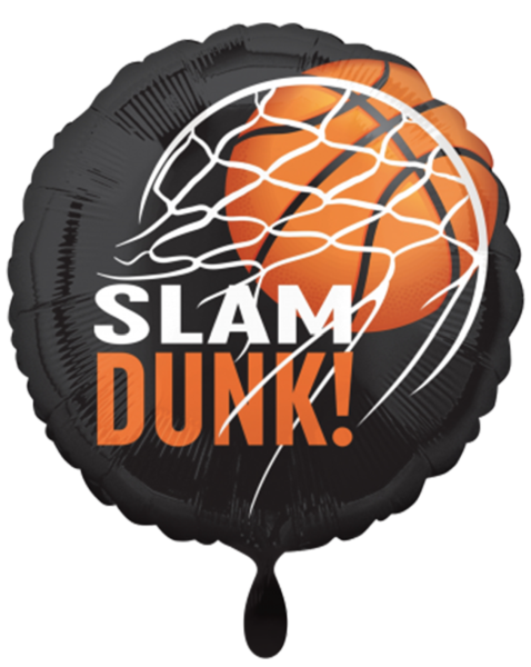 Folienballon - Basketball, Slam Dunk - ø 43cm